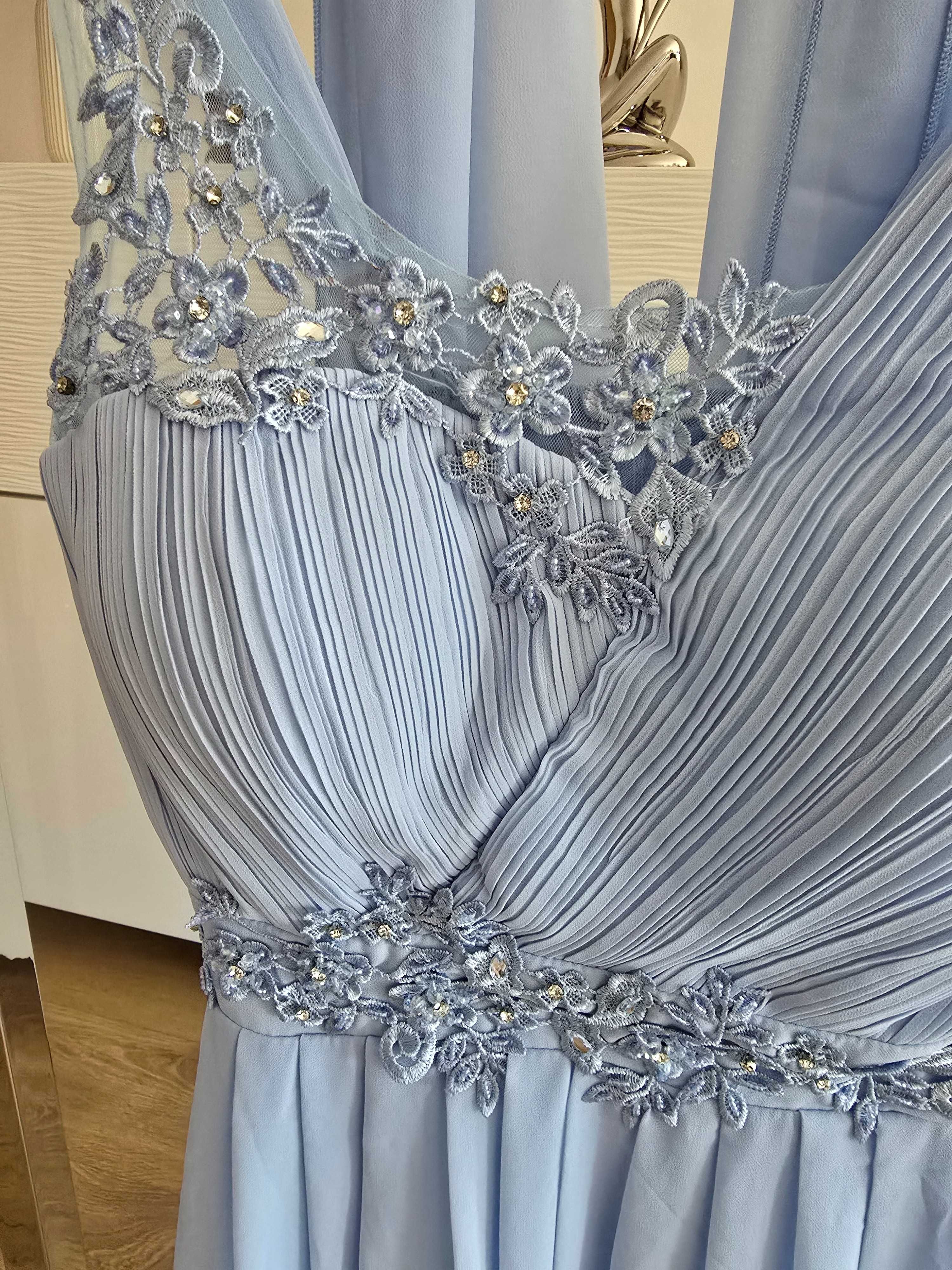 Vestido cerimonia azul