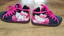 Buty trampki hello kitty rozmiar 28 różowe z czarnym na suwak