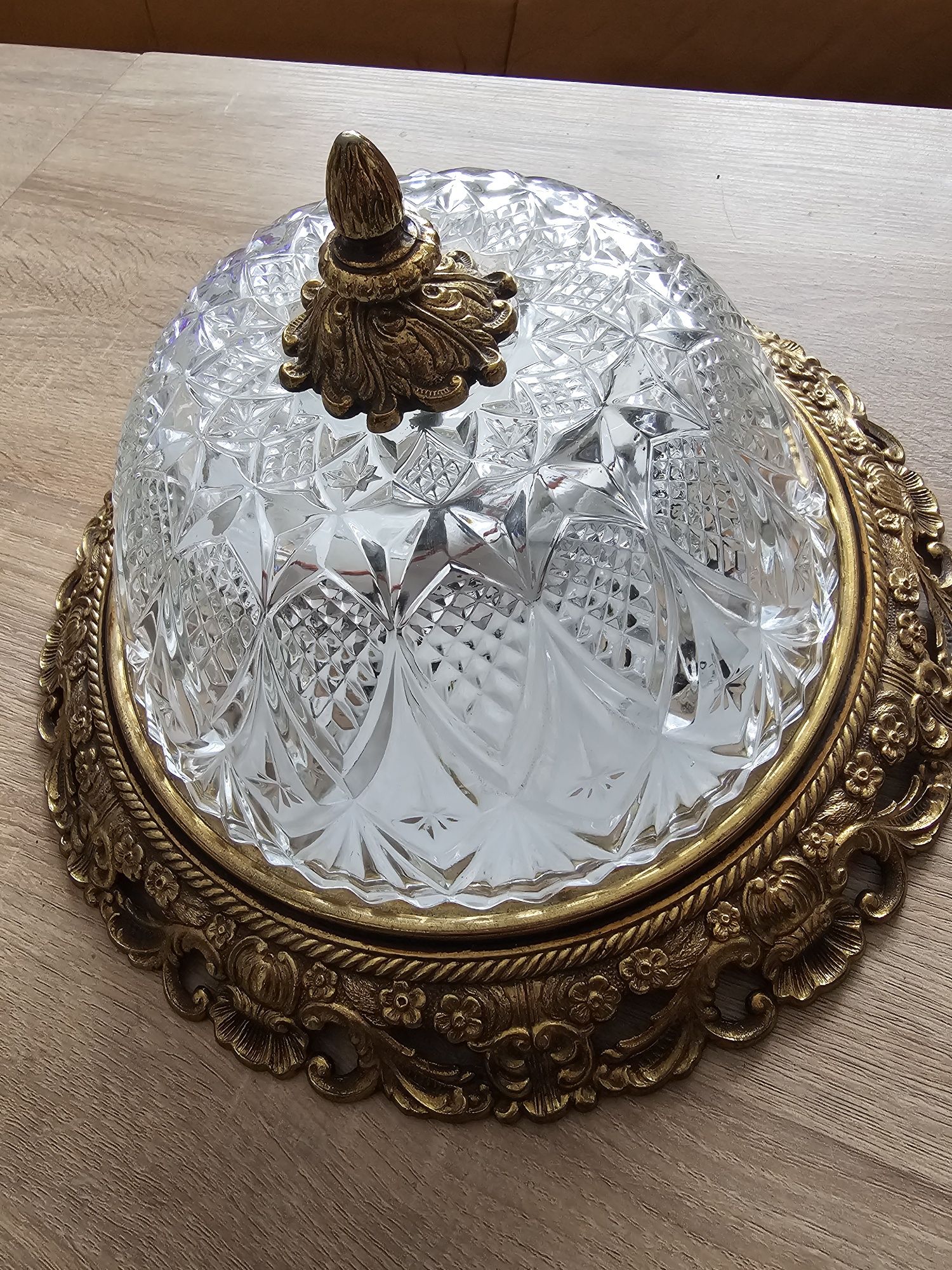 Lampa plafon mosiądz.
