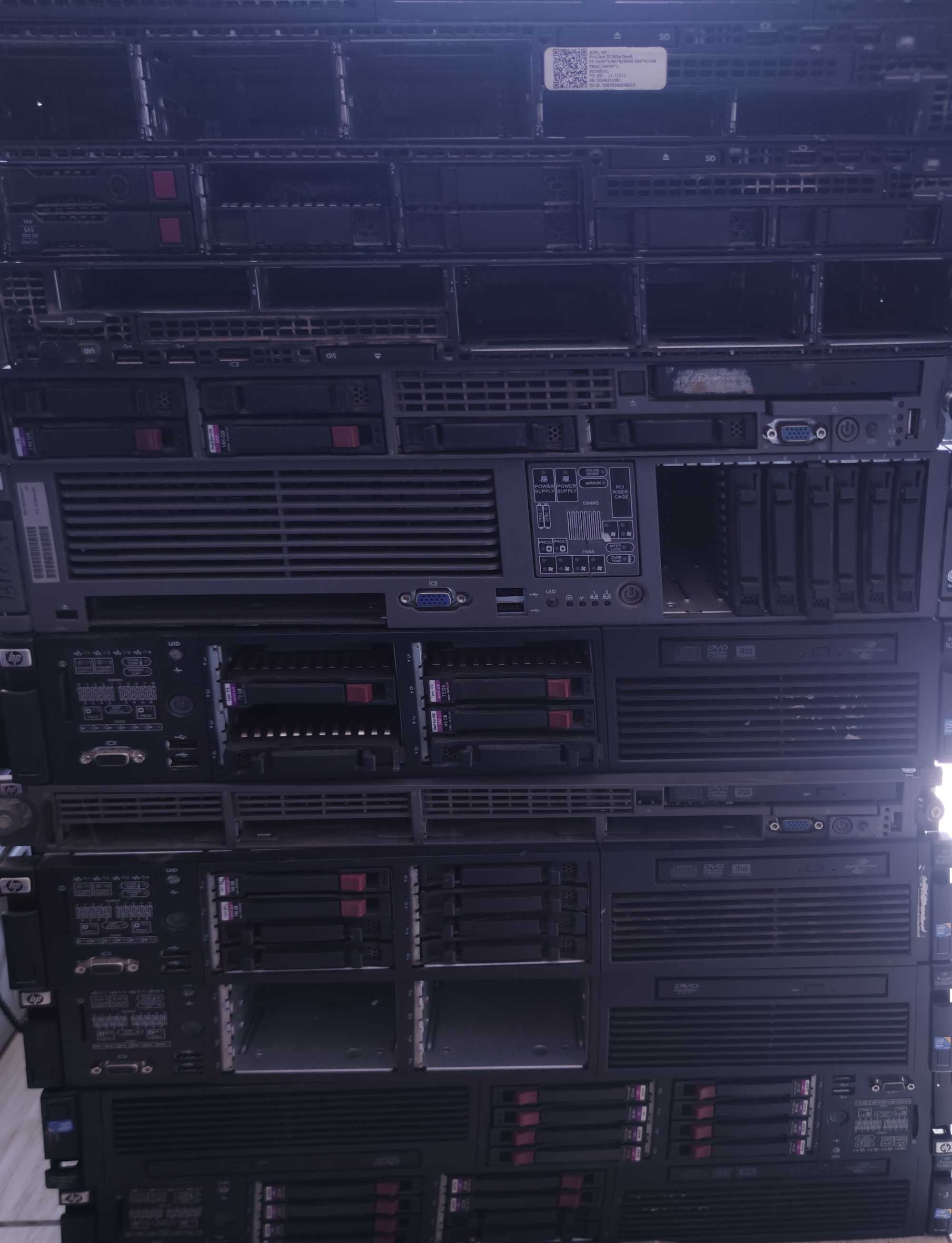 Сервер HP DL 360/380 G5, G7, G8