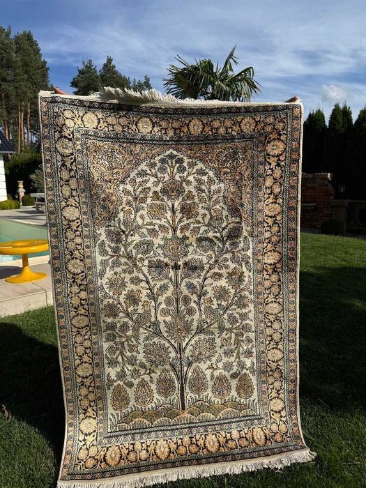 Jedwabny dywan perski r.tkany Ghoum Ghom 195x120 galeria 11 tyś