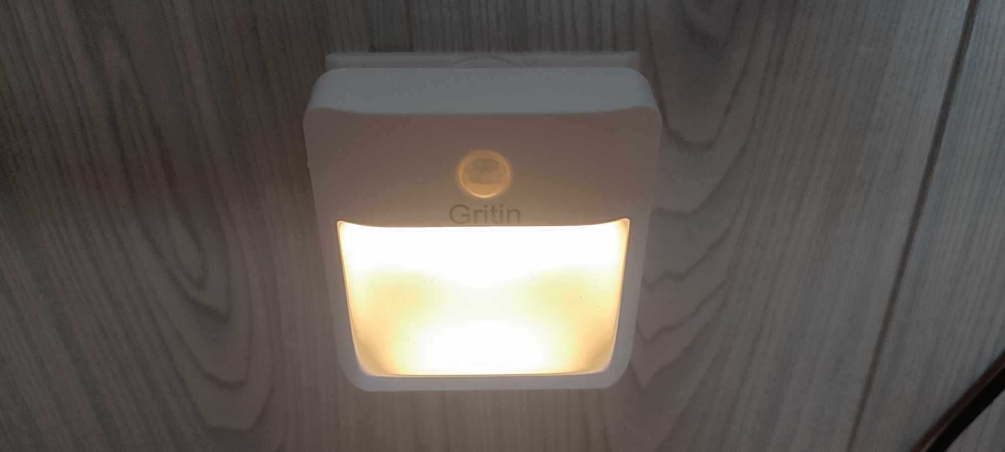 lampka nocna Gritin LED czujnik ruchu i zmierzchu