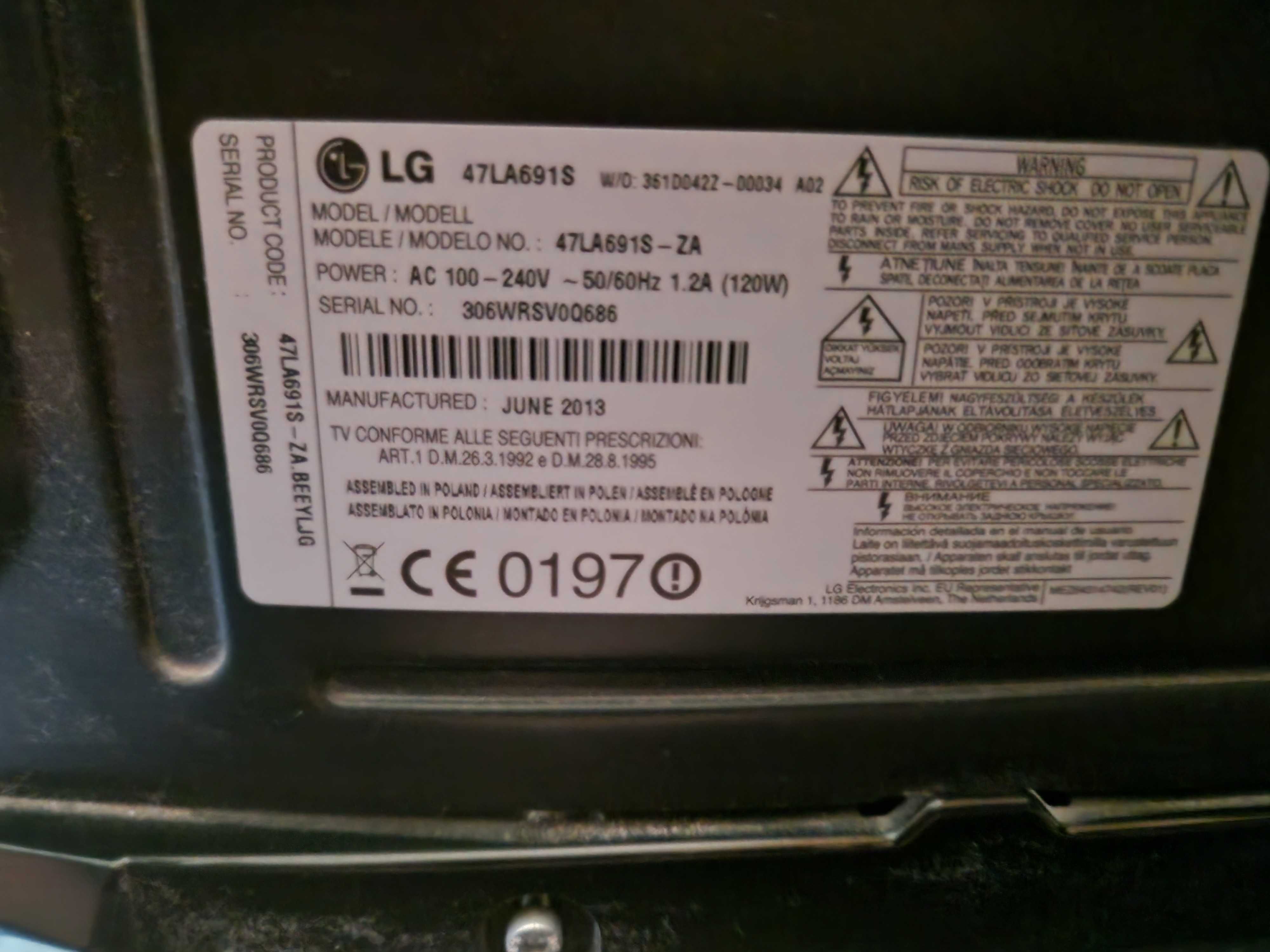 Telewizor LG 47LA691S  Cinema 3D Smart TV