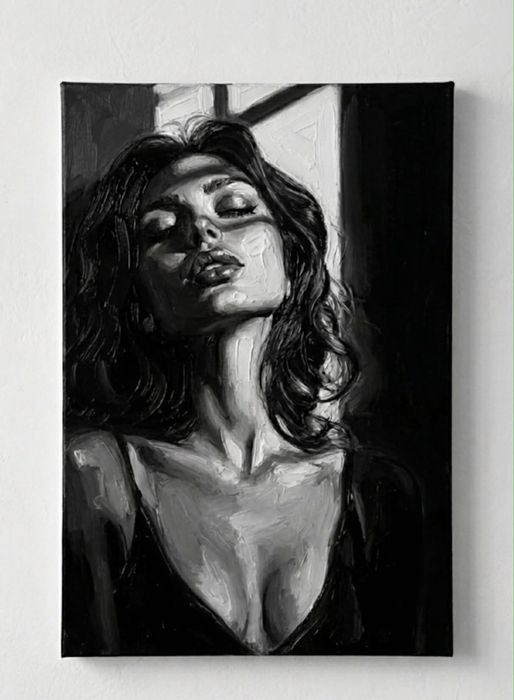 Obraz kobiecy portret akt