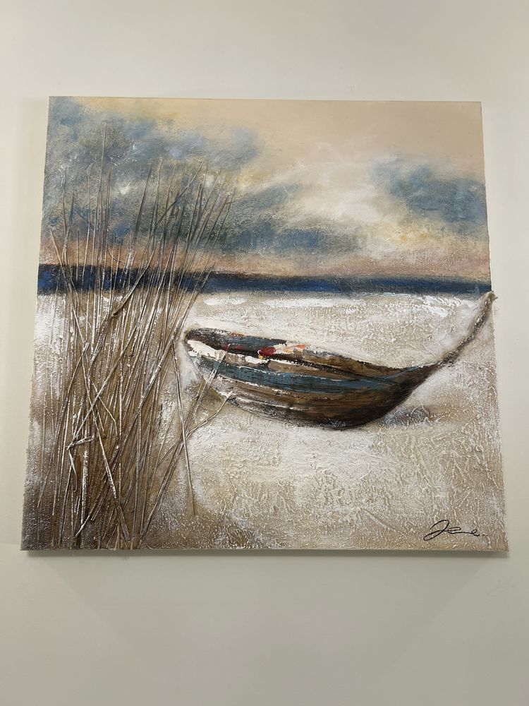 Quadro Moderno Com desenho de Barco