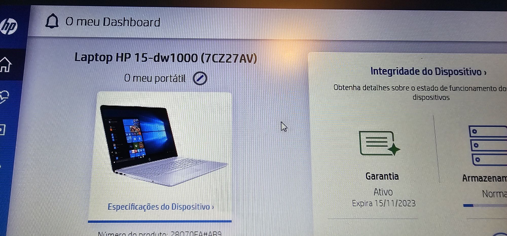 Portátil Hp 15-dw1036np