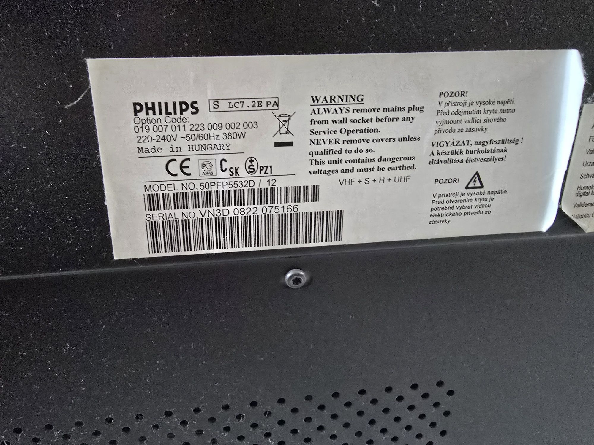 Telewizor Philips 50” plazma – sprawny
