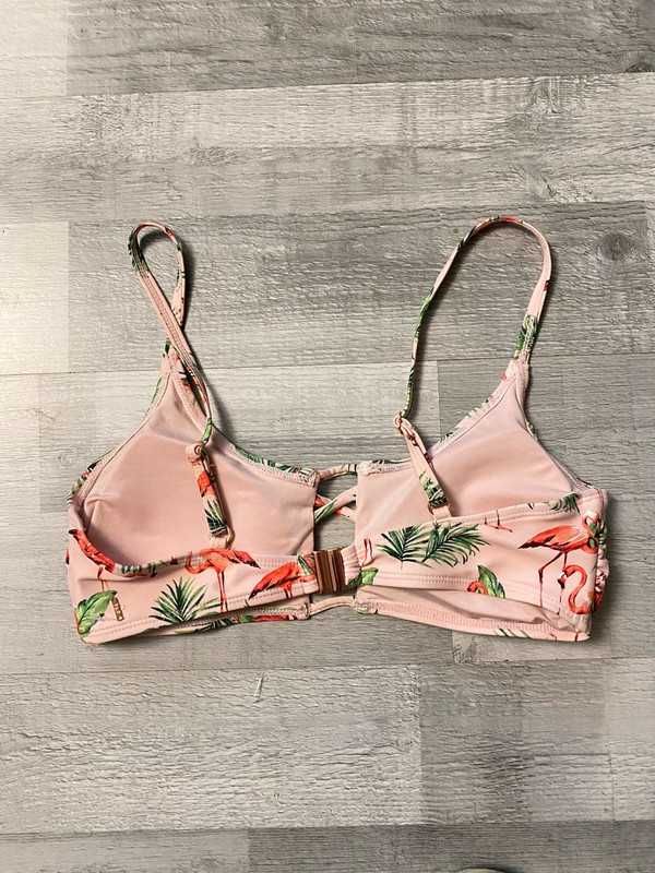 Góra od stroju kąpielowego bikini flamingi stanik na basen S