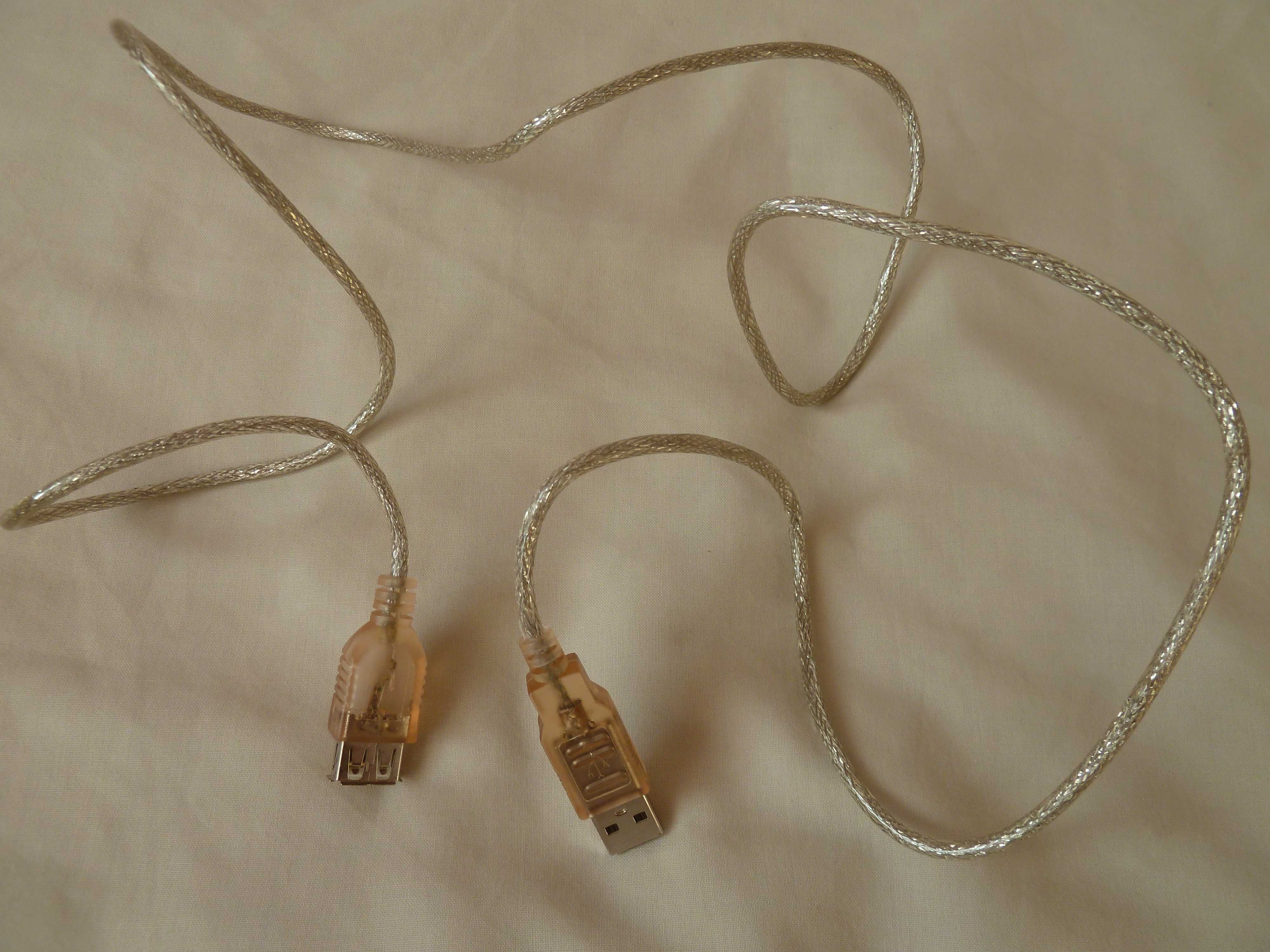 kabel - przejściówka USB w oplocie ekranującym