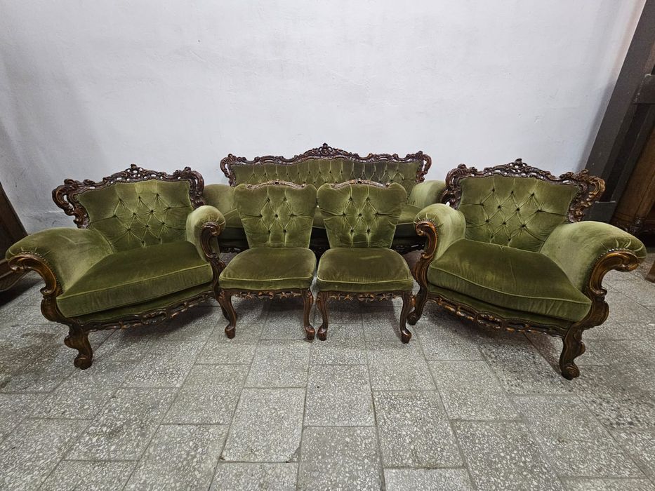 Ludwikowski komplet wypoczynkowy sofa 2 fotele w krzesła  Francja /