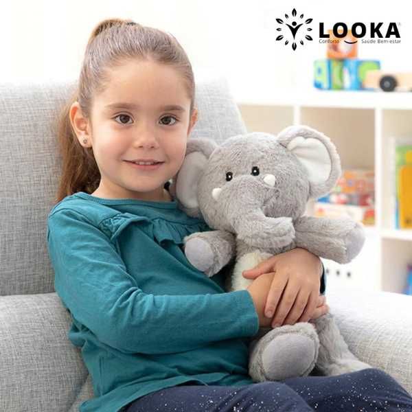 Elefante de Peluche com Efeito Quente e Frio