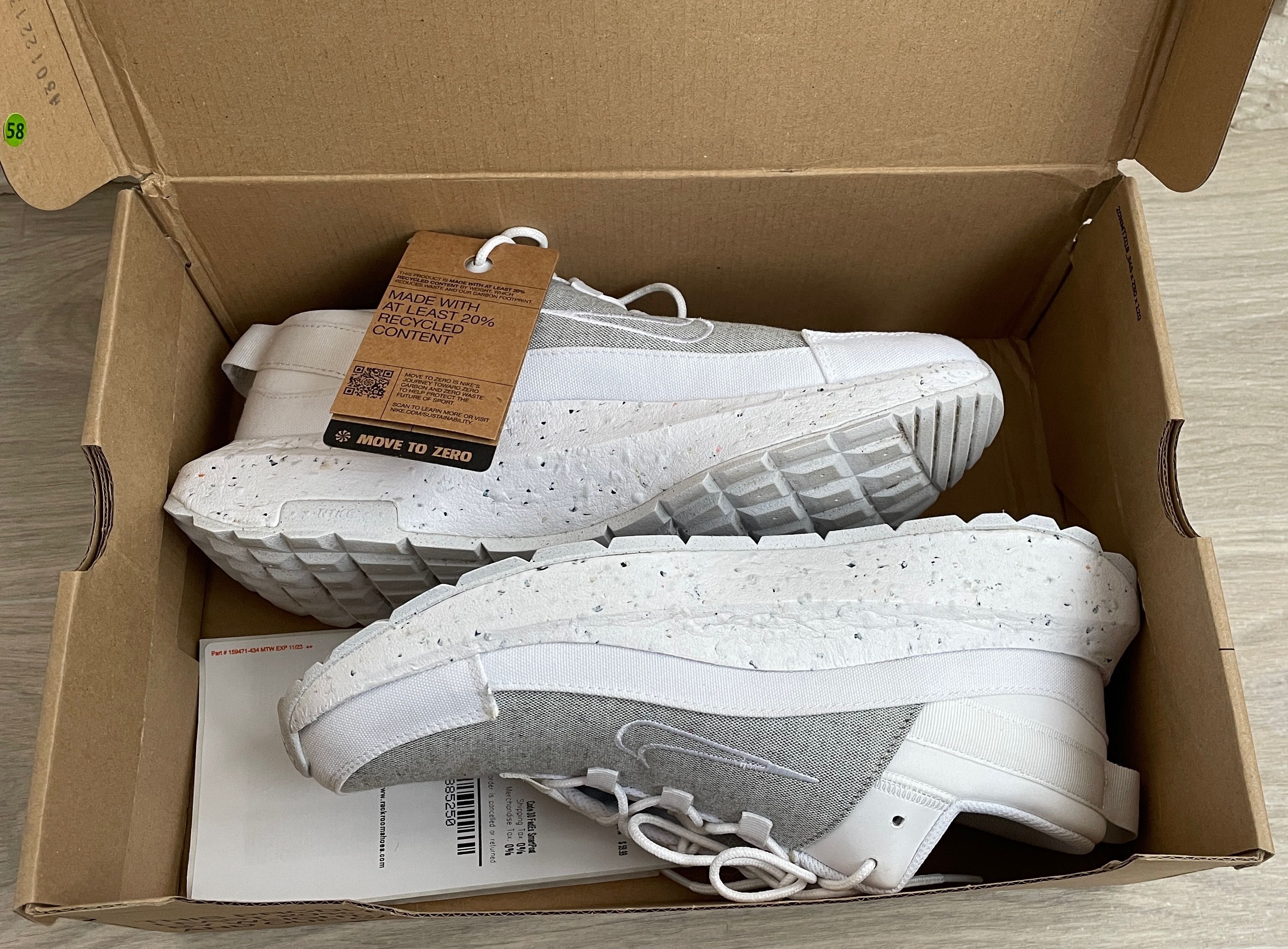 Кроссовки Nike Crater Remixa Grey/White 43EUR (27,5см) DC6916-100