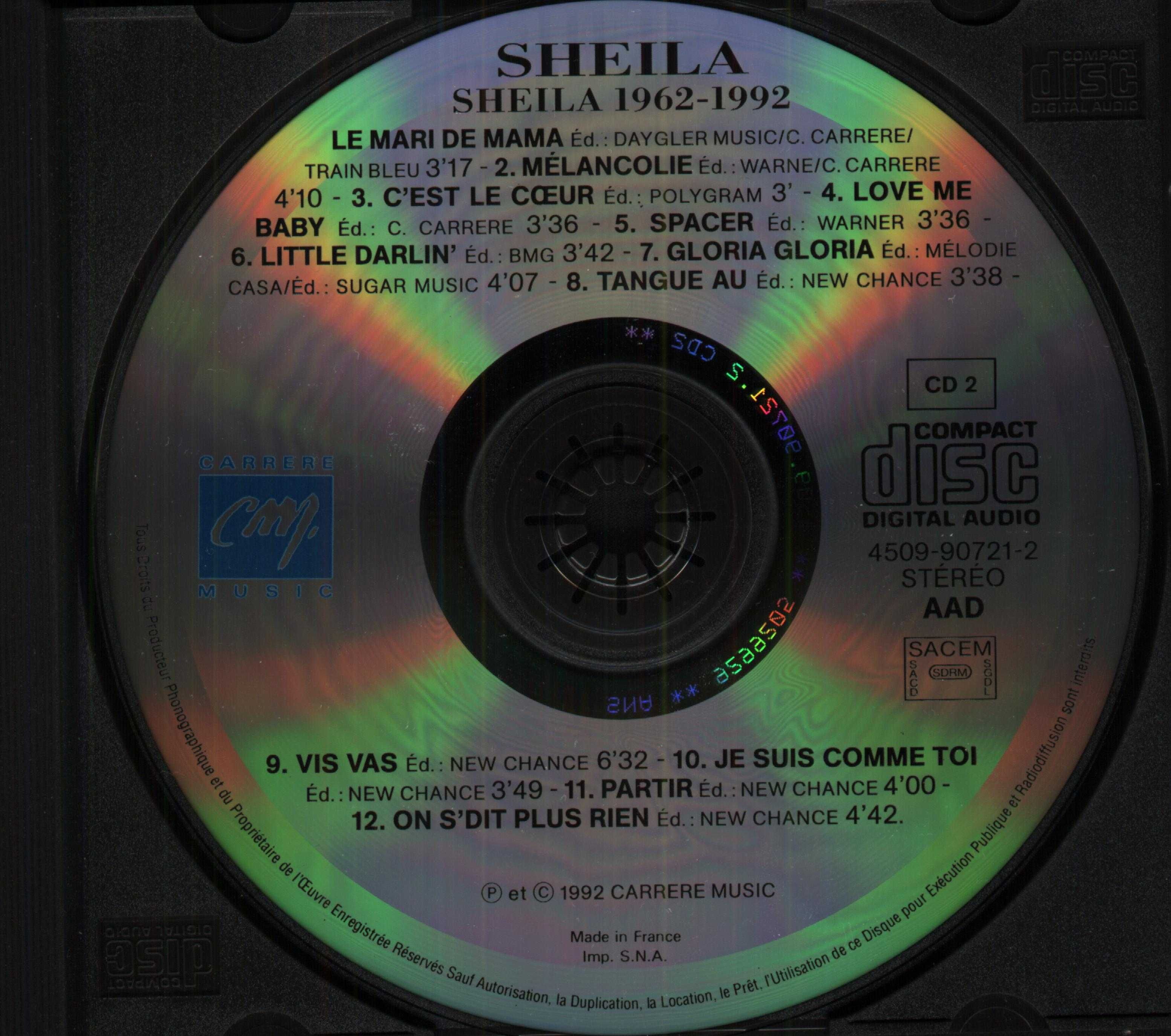 Sheila Best 2xCD Hits