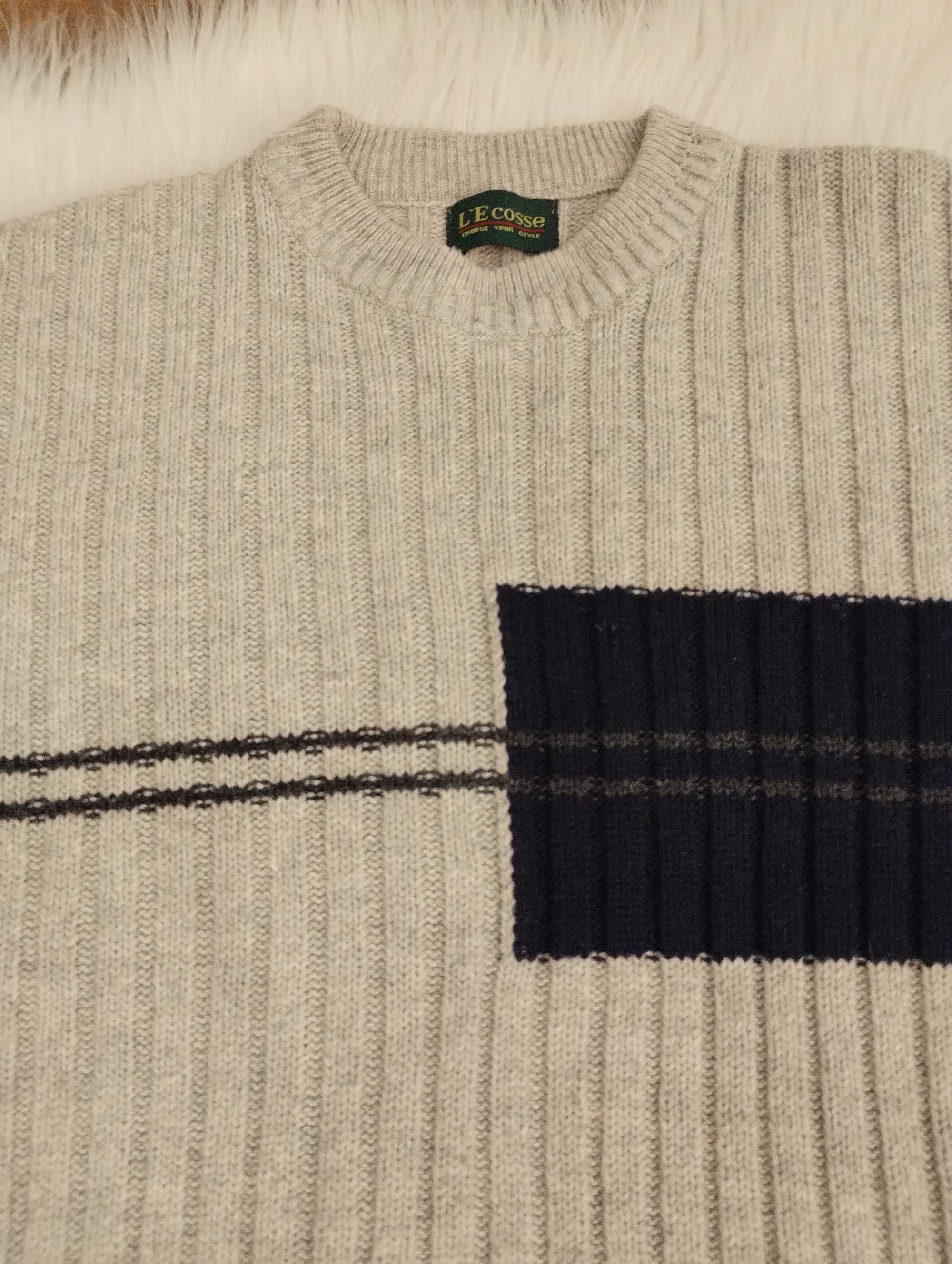 Wyprzedaż! Męski sweterek z dodatkiem wełny L/XL musthave