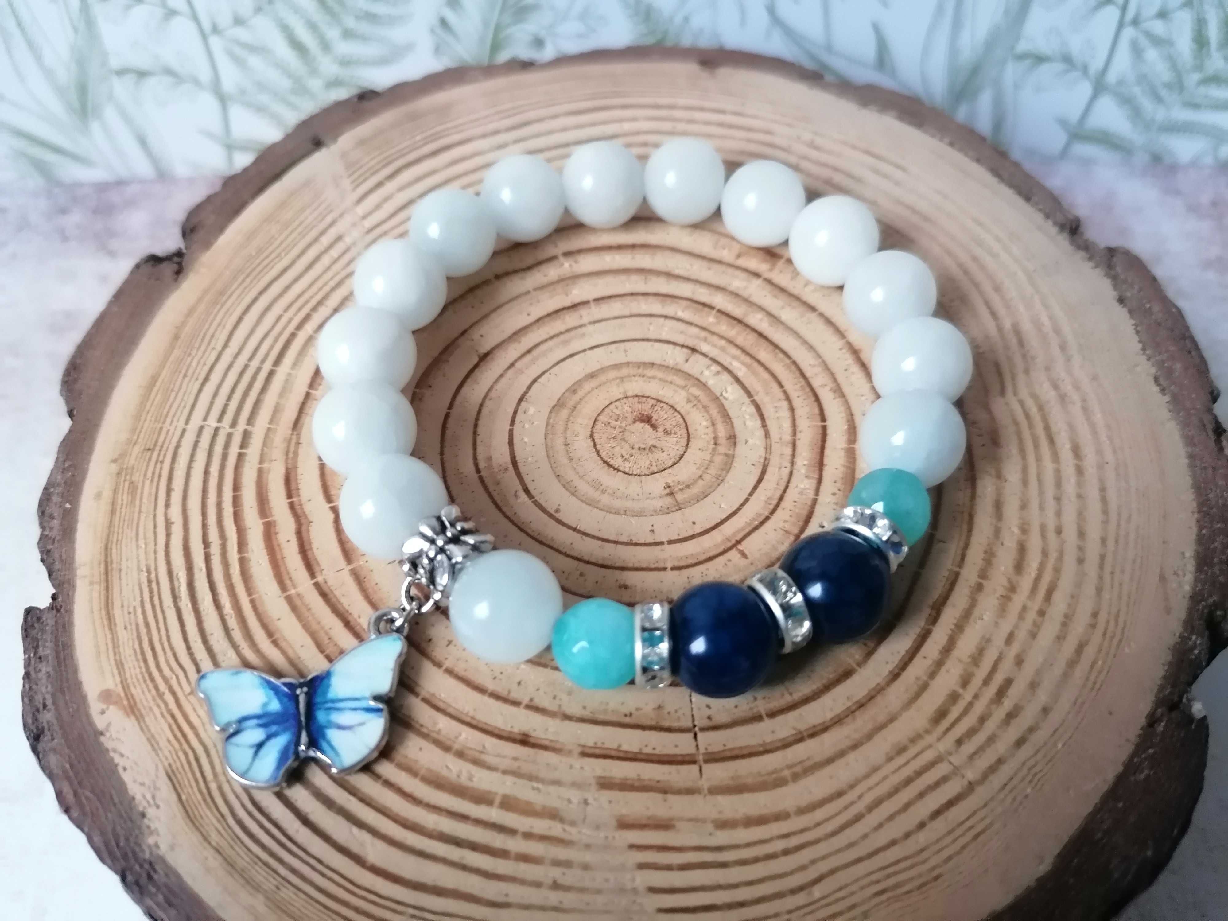 Handmade Bransoletka kamienie naturalne JADEIT_AGAT