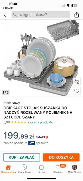 Ociekacz suszarka do naczyn rozsuwana