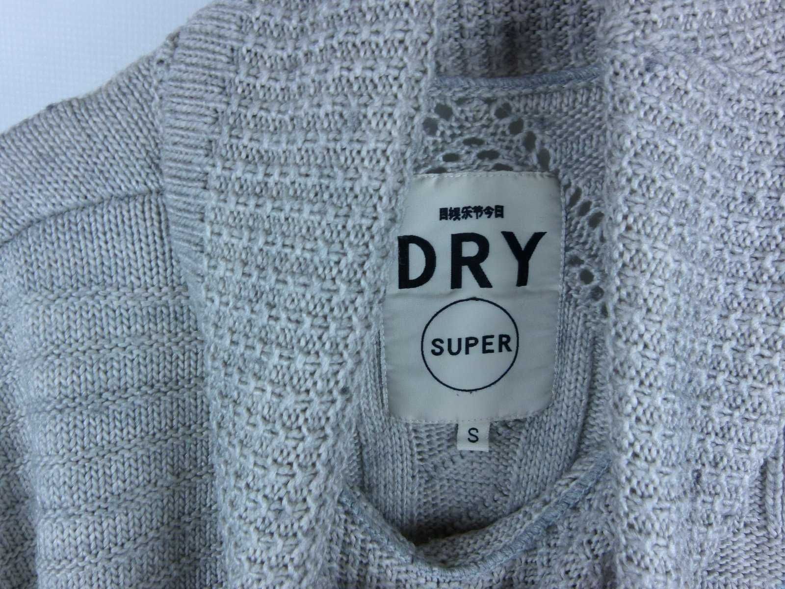 SuperDry szary sweter z golfem kieszonki oversize / S