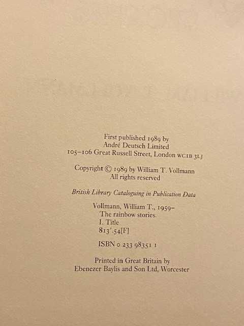 Willliam T. Vollmann – Rainbow Stories