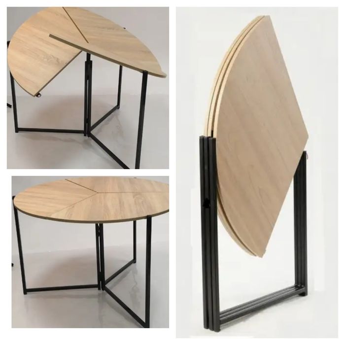 Стіл трансформер, орігамі, круглий, раскладний