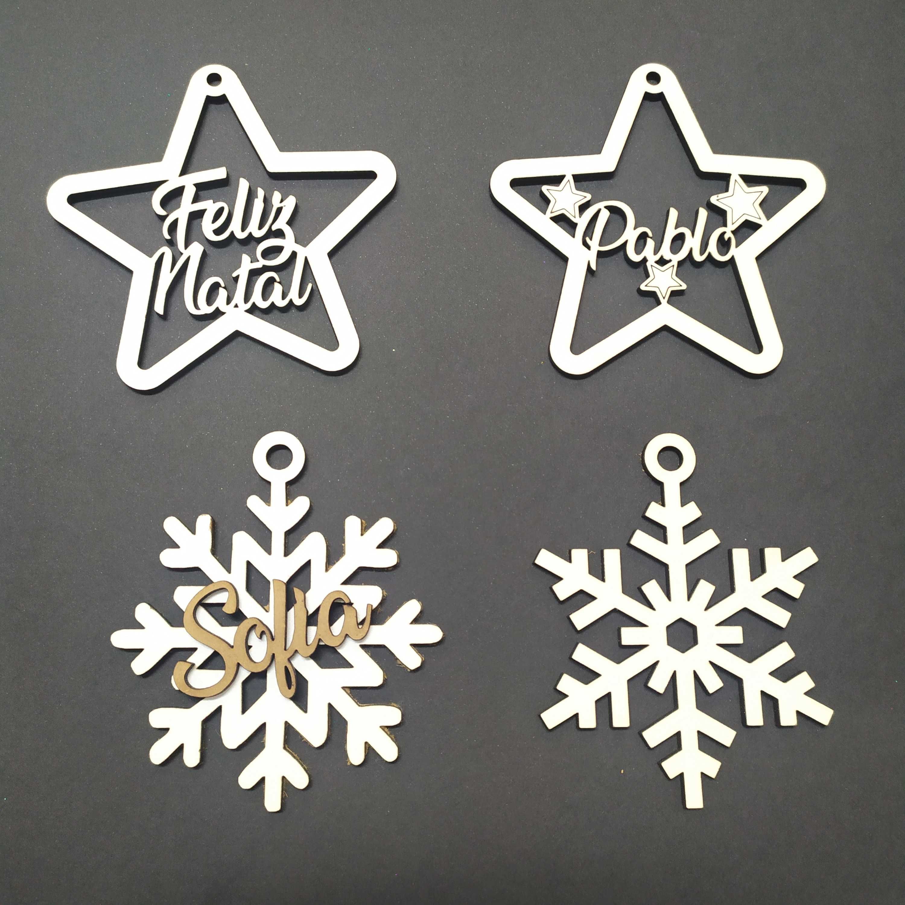 Bolas de Natal em MDF