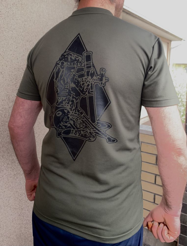 Тактична футболка кулмакс coolmax з принтом Олива Роздріб / Опт (гурт)