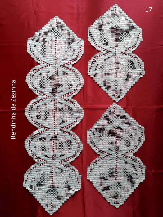 Naperons de quarto em crochê artesanal