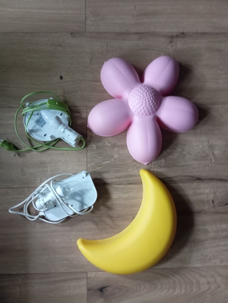 Lampka ścienna księżyc, kwiatek