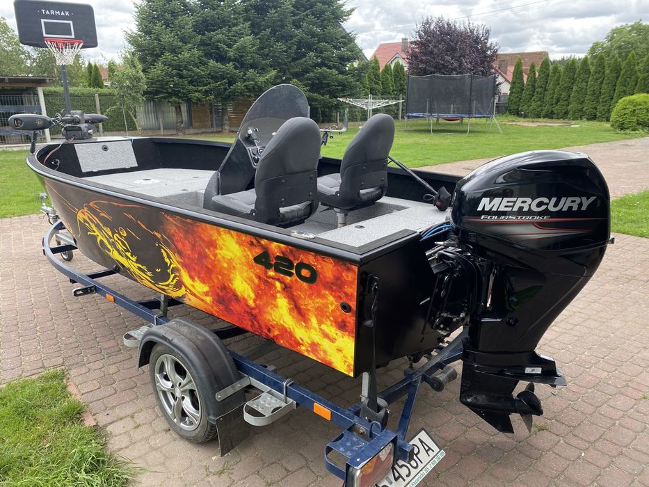 Łódka aluminiowa KING 420 sterówka