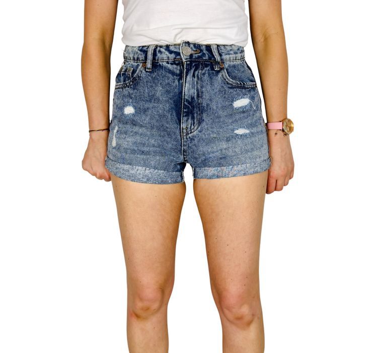 Niebieskie jeansowe szorty z wysokim stanem XS 34 FB Sisters