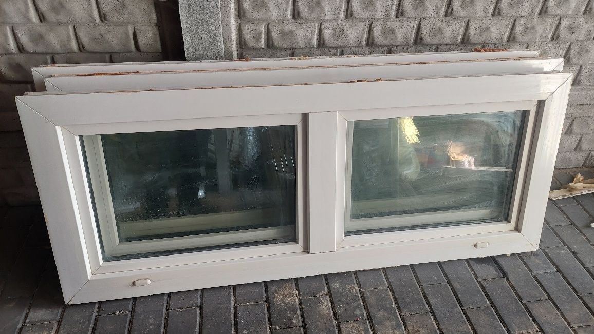 Okna używane z Niemiec dwuskrzydłowe 150 x 63