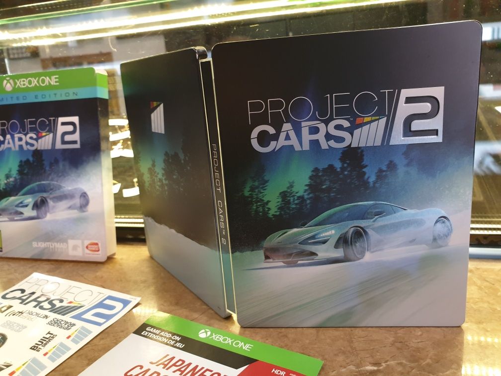 Steelbook kolekcjonerski z gry Project Cars 2 naklejki kod dlc