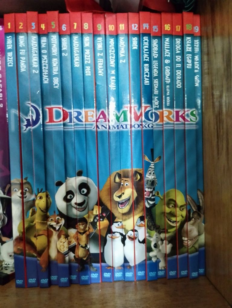 Dreamworks komplet 18 animacji na DVD filmy animowane