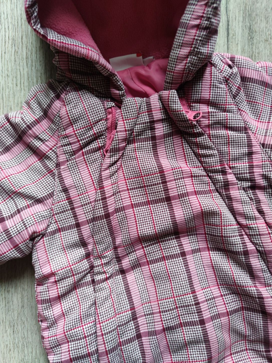 Kombinezon jesienno-zimowy r. 62 dla dziewczynki na zimę różowy