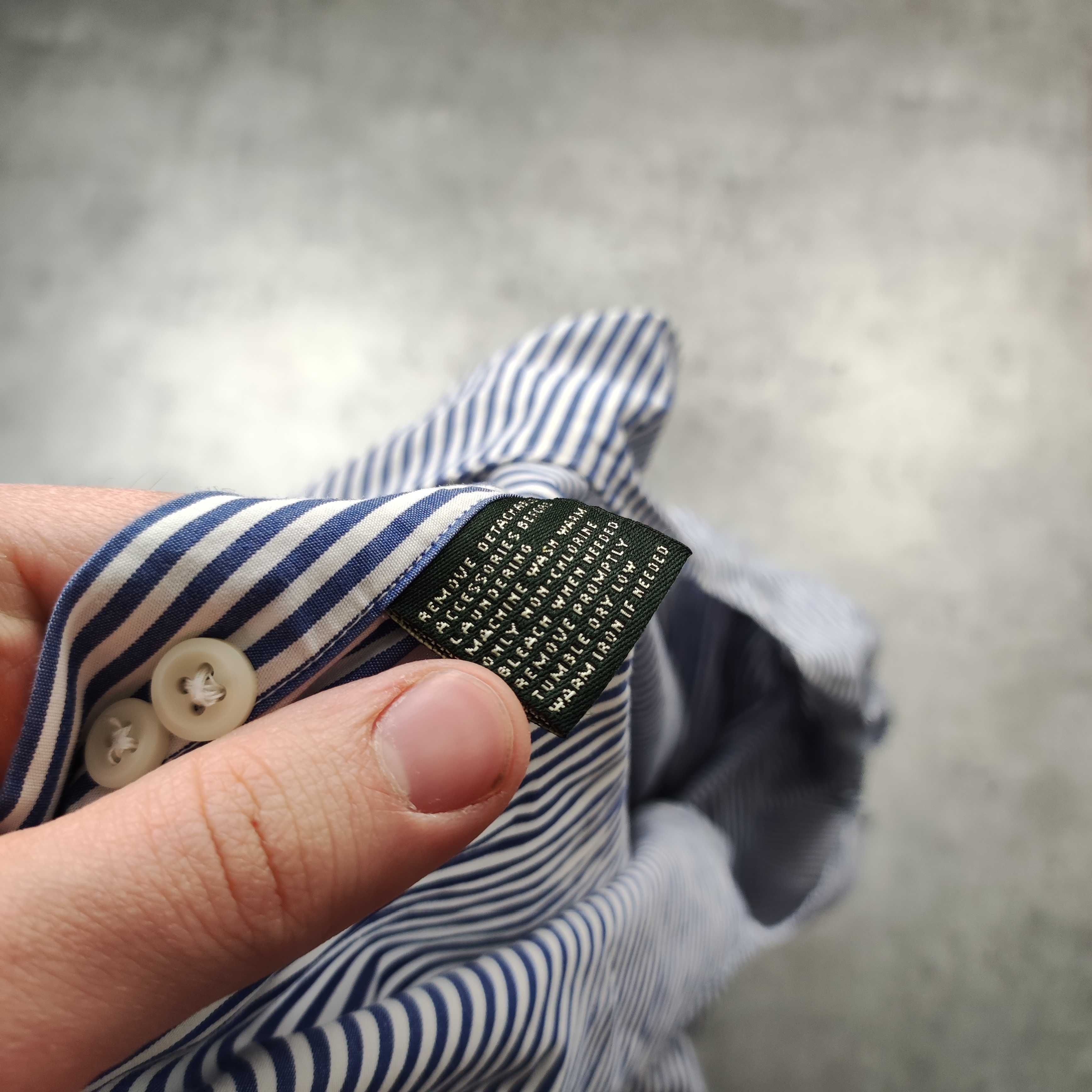 MĘSKA Koszulka PREMIUM Elegancka Paski Garnitur Polo Ralph Lauren RL
