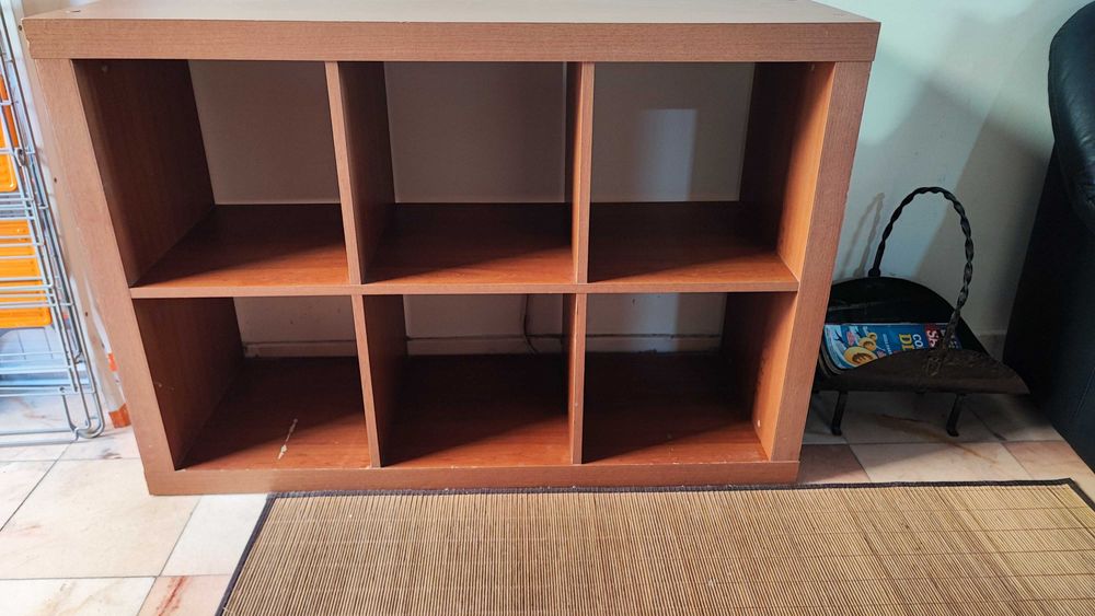 Estante de cubos cor de cerejeira