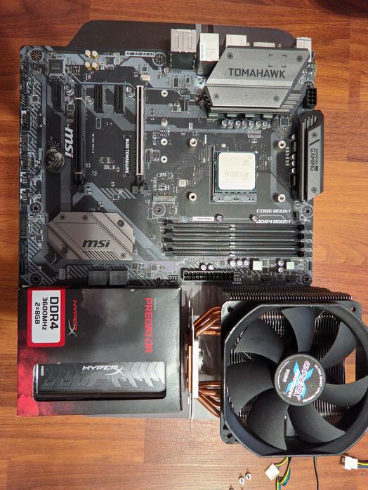 Комплект Ryzen 5 5600/Msi B450 tomahawk / Kingston 16gb/Zalman perf