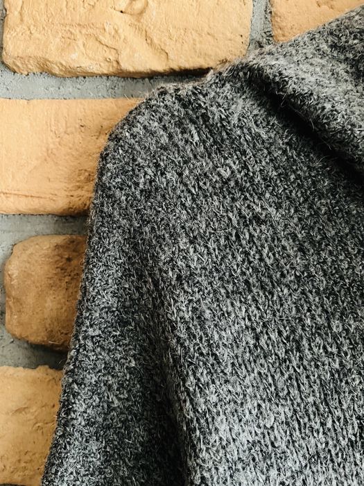 Damska wełniana sukienka szara luźna z golfem 40 42 44 M L XL