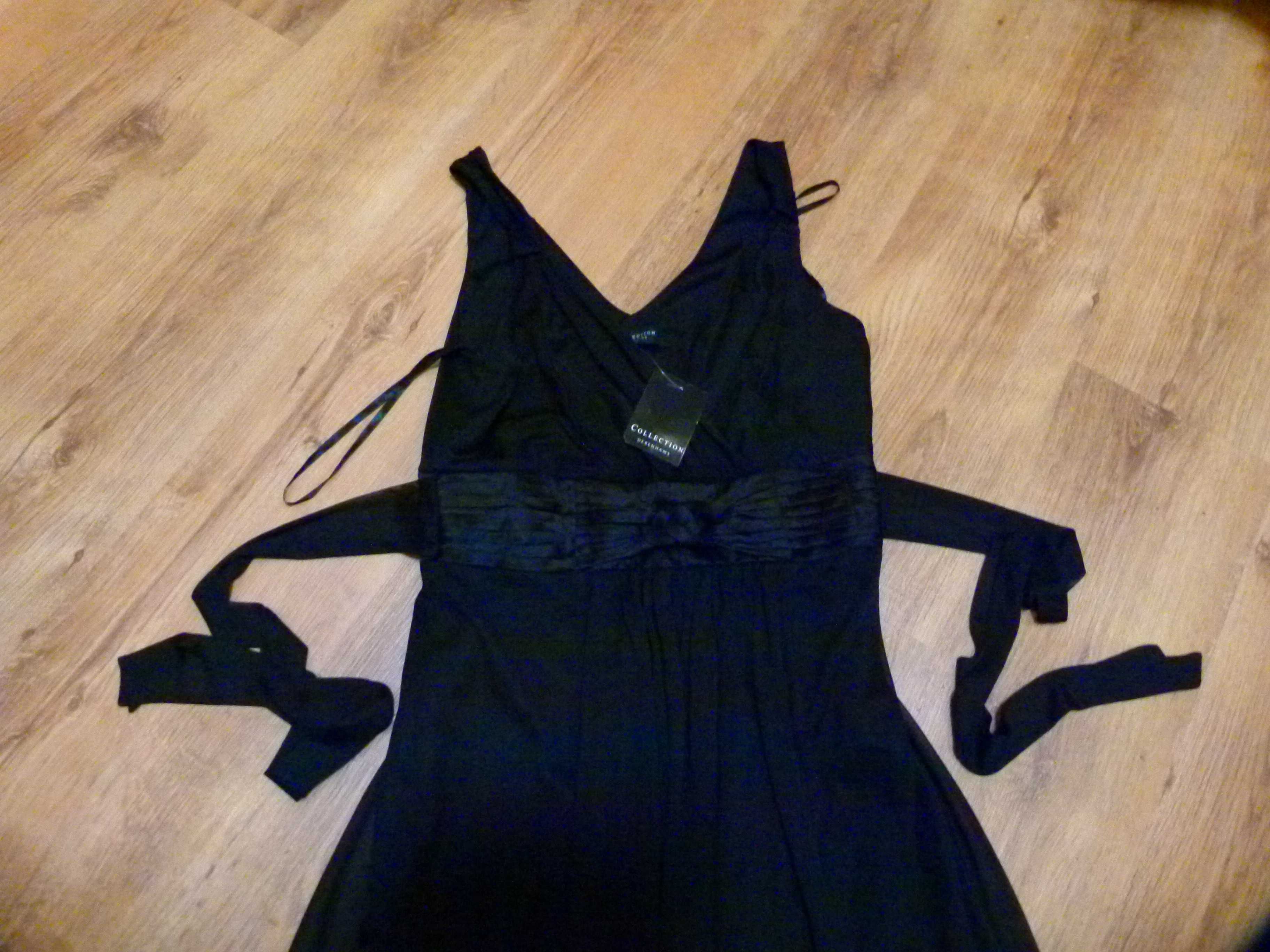 Nowa DeBenhams czarna sukienka za kolana rozmiar L 40