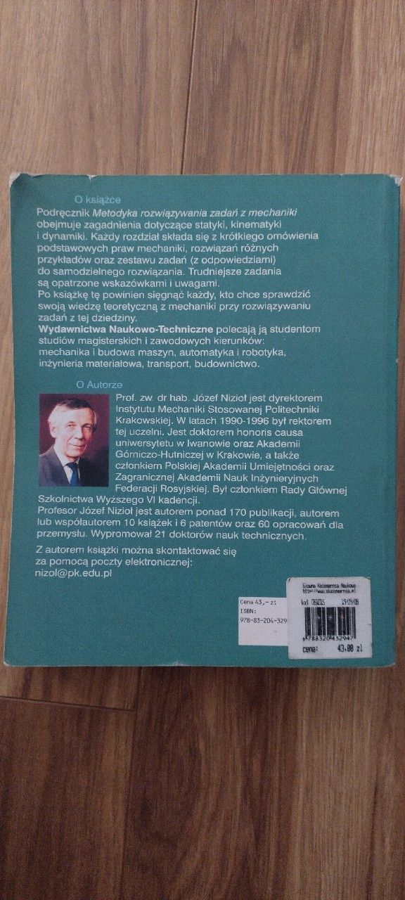 Metodyka rozwiązywania zadań z mechaniki. Józef Nizioł