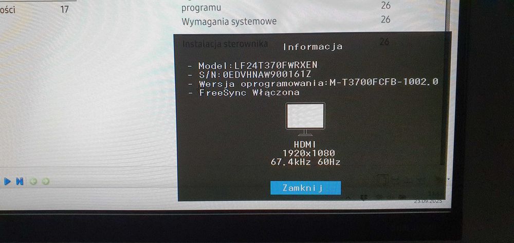 Monitor Samsung LF24T370FWR (24 cale LED IPS Full HD)