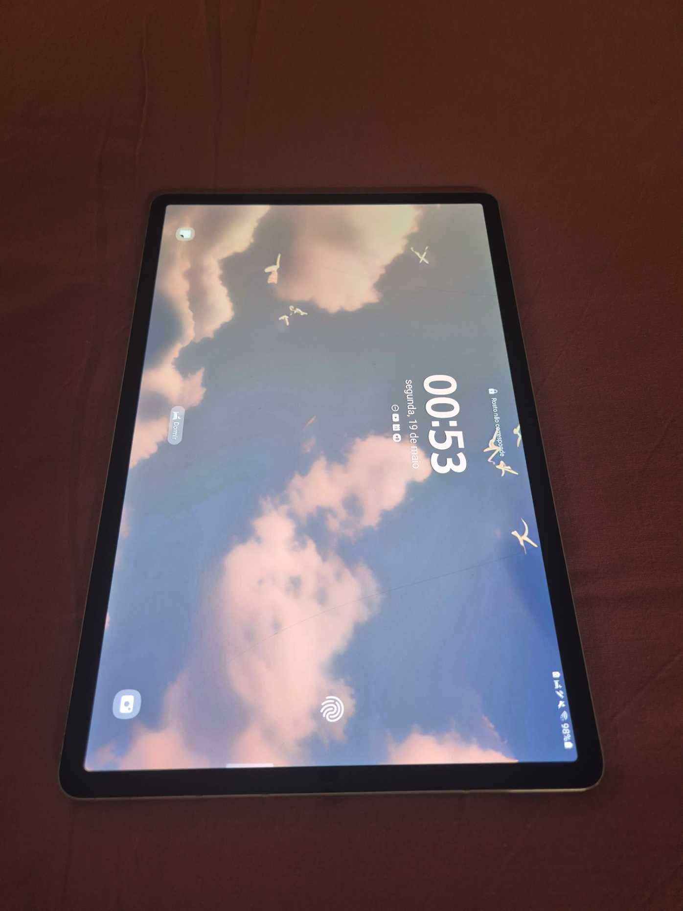 Tablet Samsung S7 + (plus) 128gb Prateado + Capas