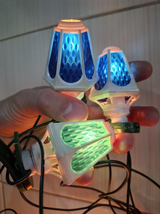 Lampki retro prl latarenki oświetlenie choinkowe
