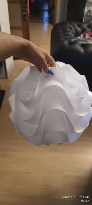 Abażur lampa uniwersalna Glamour biała