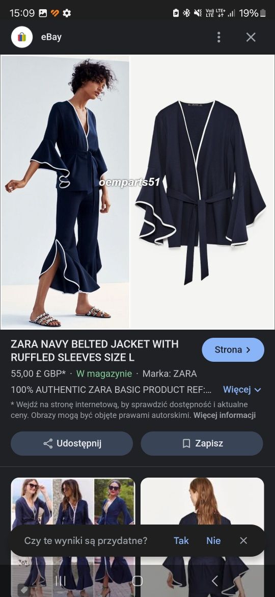 Marynarka żakiet kimono Zara m 38 l 40