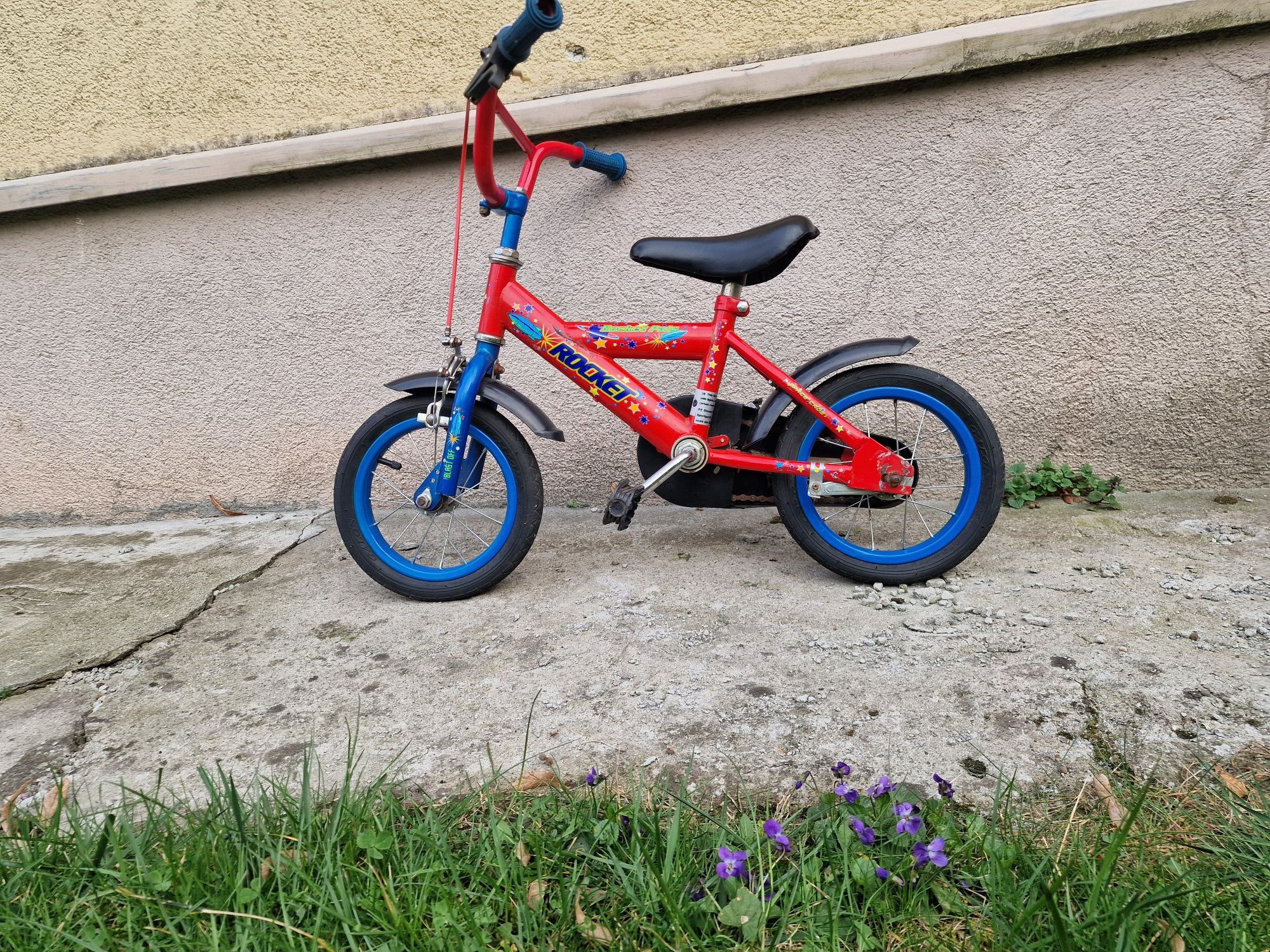 Rower, rowerek dla dziecka, koła 12, mały Rocket z hamulcem, pierwszy