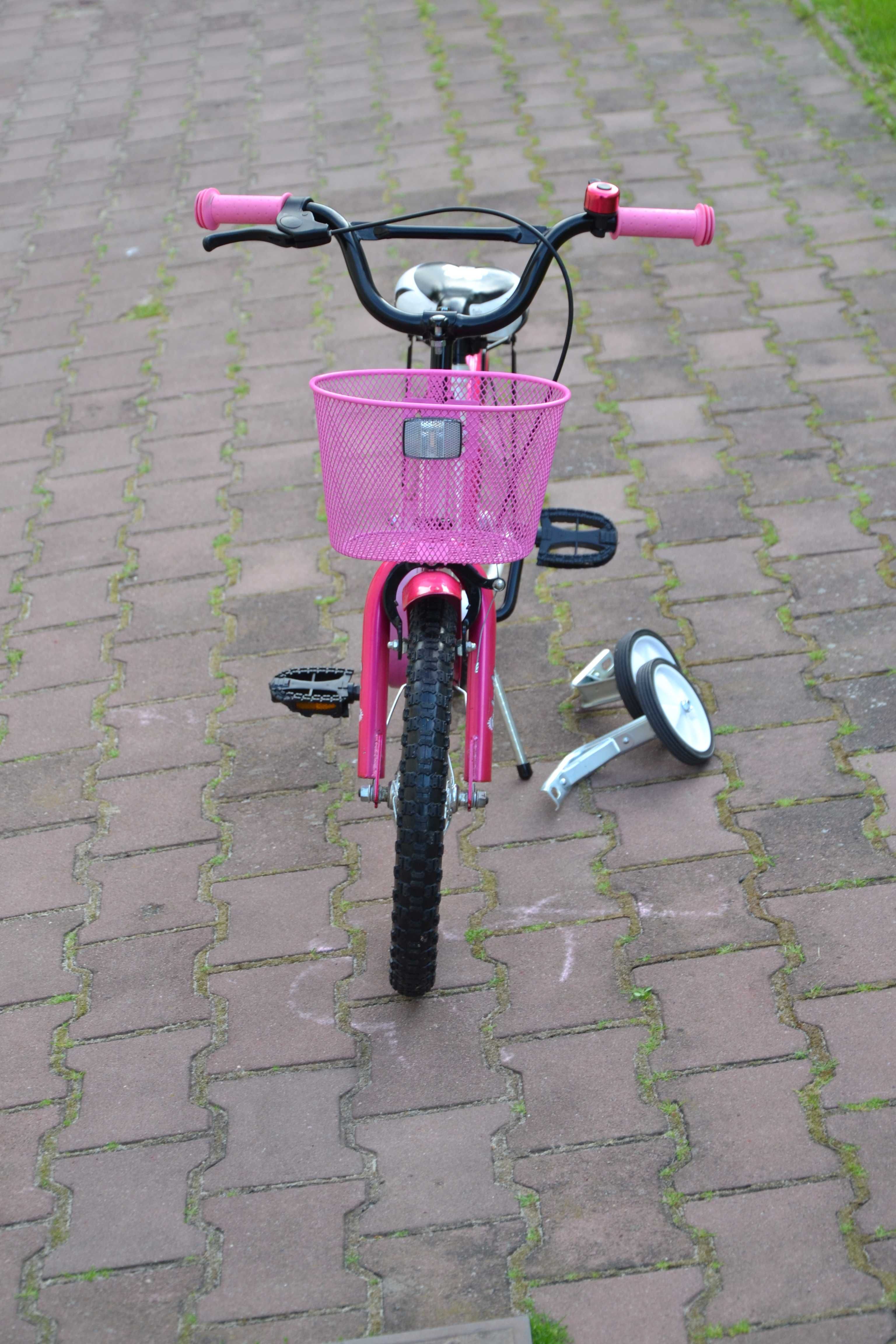 Rower, rowerek Kands Stokrotka, koła 16" + kółka boczne - ładny.