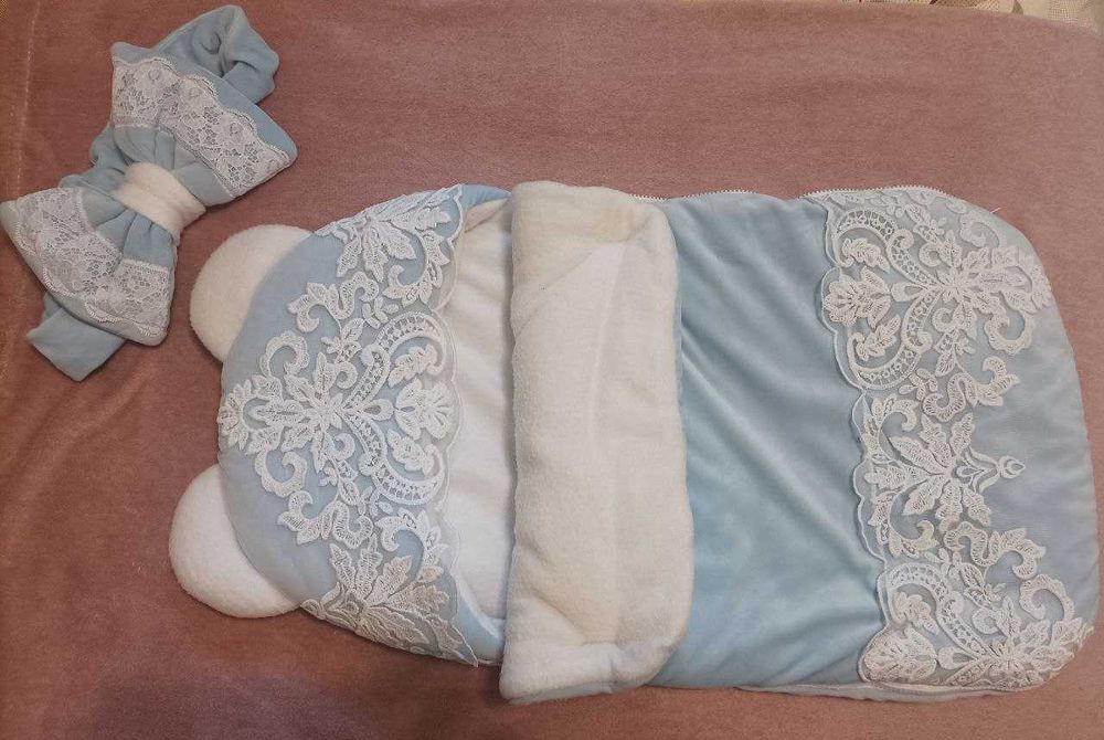 Зимовий конверт на виписку 2в1 TM Eliz чехол в коляску, дитяч.спальник