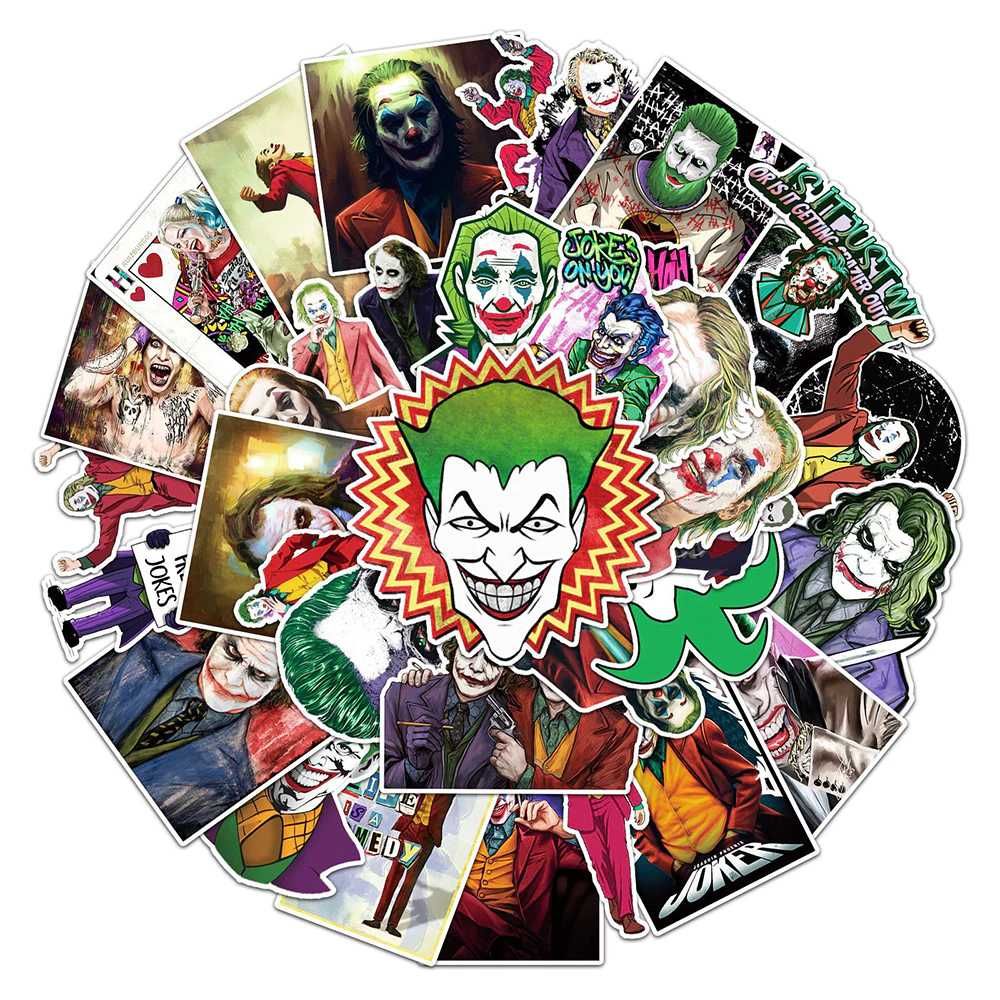 Наклейки стикеры Джокер Joker декор скейт ноут велосипед блокнот смарт