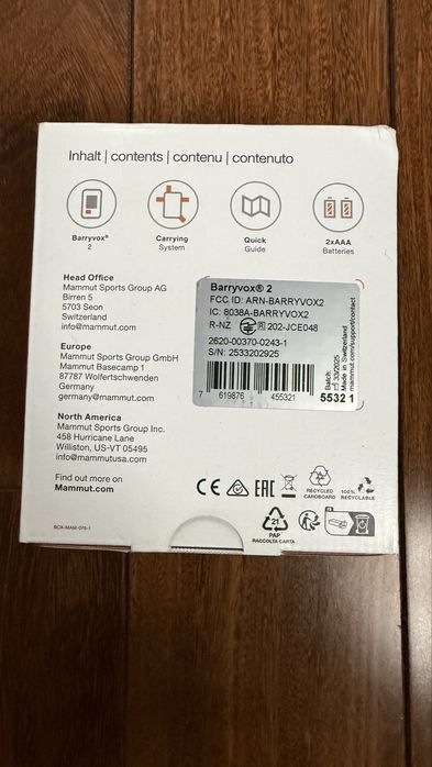Barryvox 2 Mammut detektor lawinowy