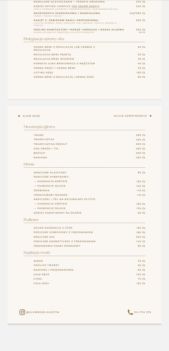 Manicure / pedicure/zabiegi na twarz/lifting rzęs